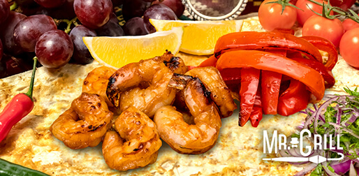 Королевские креветки на гриле