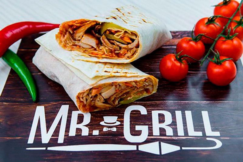 Шаурма на углях маленькая