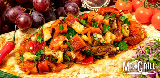 Овощной салат на углях